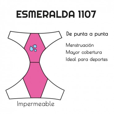 Esmeralda Bombacha vedetina de punta a punta Bombacha menstrual