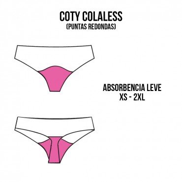 COTY Colaless menstrual (Absorbencia LEVE) Talles XS-2XL