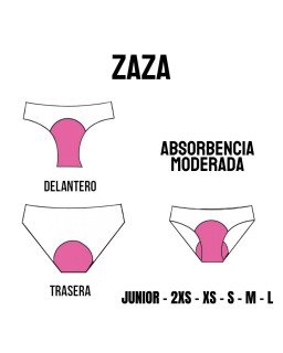 ZAZA Culote menstrual para chicas de solo queda ML